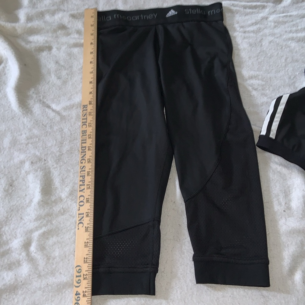 Adidas Stella McCartney crop leggings black-and-white extra small